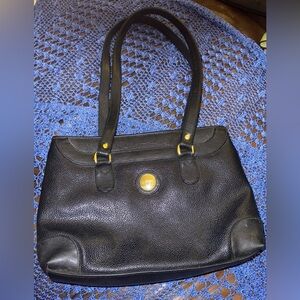 Classic Chaus Black Leather Tote Bag